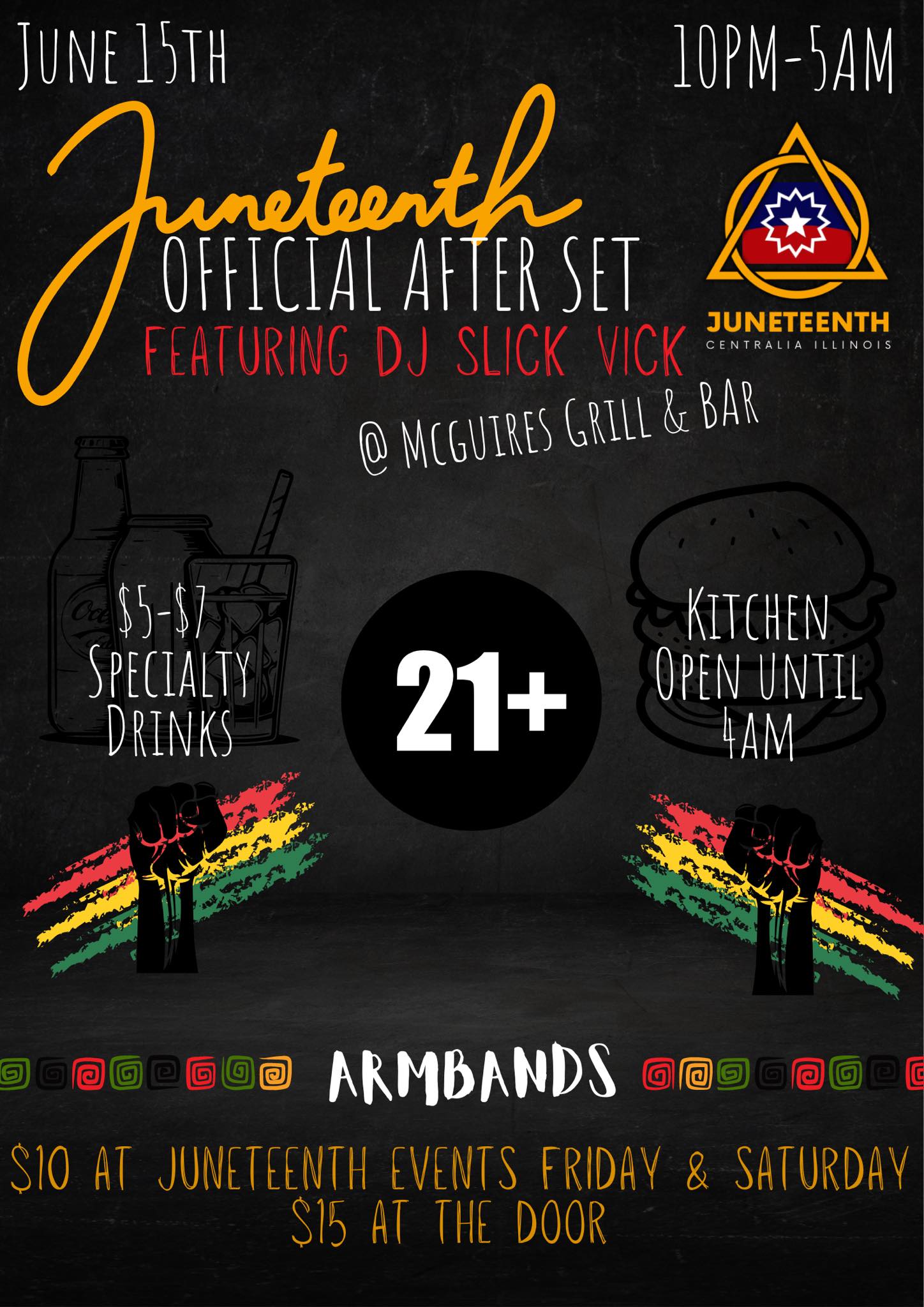 Official Centralia Juneteenth After-Set at McGuire’s, featuring DJ Slick Vic